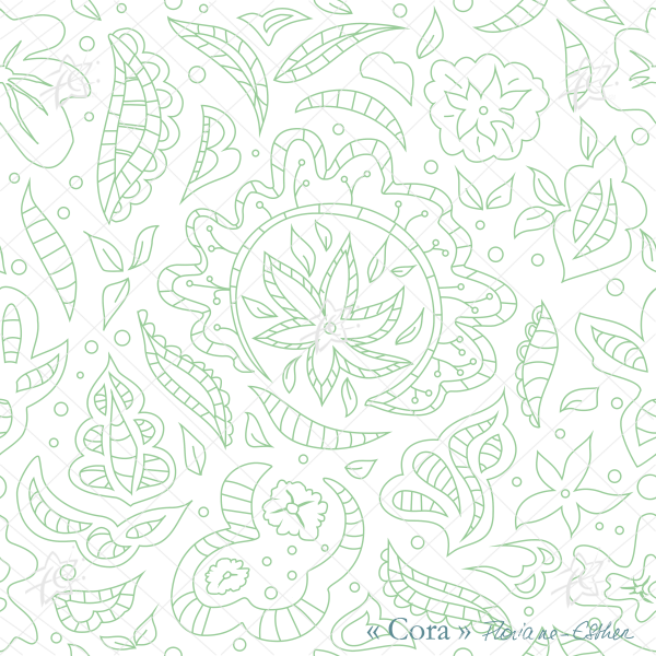 FRIDA vert fond transparent floriane esther papier peint echantillon decoration interieure interior design Floriane Esther Frida papier peint échantillons 25x25cm vert fond transparent