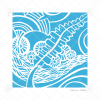Floriane Esther Algues 2 bleu bretagne motif illustration carterie 140x140 Floriane Esther carterie illustration Algues négatif bleu
