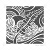 Floriane Esther Algues 2 noir bretagne motif illustration carterie 140x140 Floriane Esther carterie illustration Algues négatif noir
