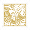 Floriane Esther Algues ocre bretagne motif illustration carterie 140x140 Floriane Esther carterie illustration Algues positif ocre