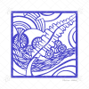 Floriane Esther Algues violet bretagne motif illustration carterie 140x140 Floriane Esther carterie illustration Algues positif violet