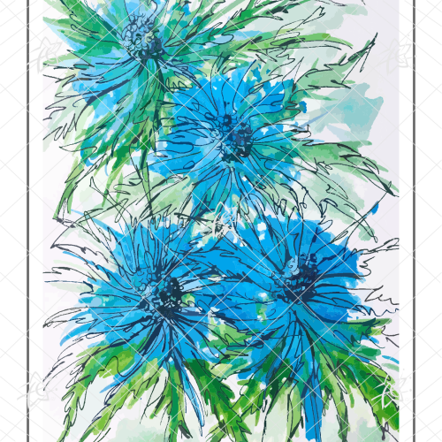 Floriane Esther chardons carterie illustration carte 105x148,5mm
