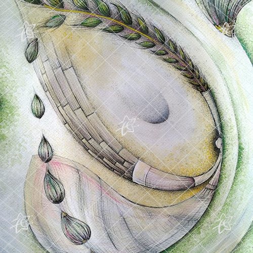 Seeds Dance floriane Esther oeuvre 105x148mm téléchargement numérique illimité Seeds Dance œuvre numérique vibratoire en édition illimitée pour impression 105x148 mm