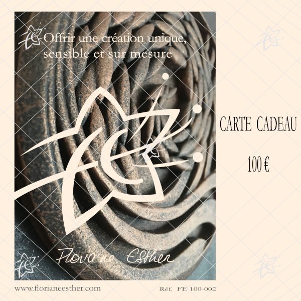 Carte Cadeau 100 Euros Floriane Esther FE-50-004 pour création artistique sur-mesure à Concarneau
